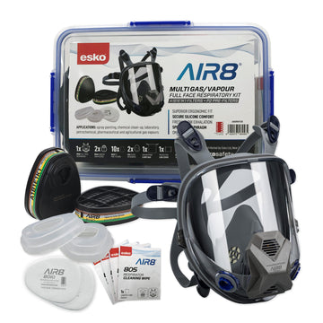 Esko AIR8 full face respirator with silicone seal and six-point harness