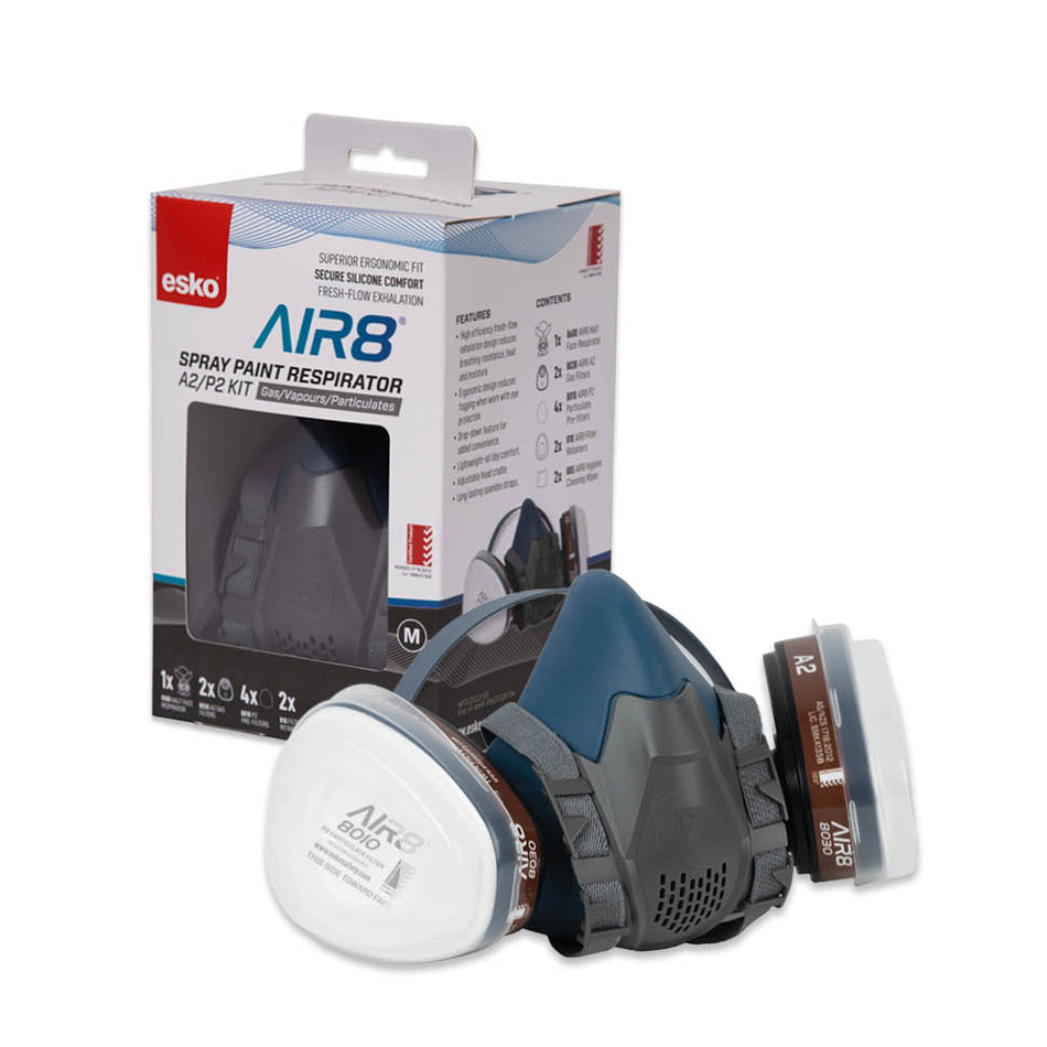 Esko AIR8 Spray Paint Respirator Kit A2/P2