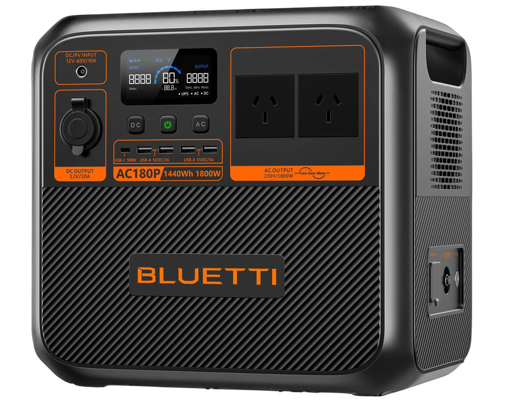 Bluetti Ac180p Home & Portable Power Station | 1800w (2700w Surge) 1440wh | Formula