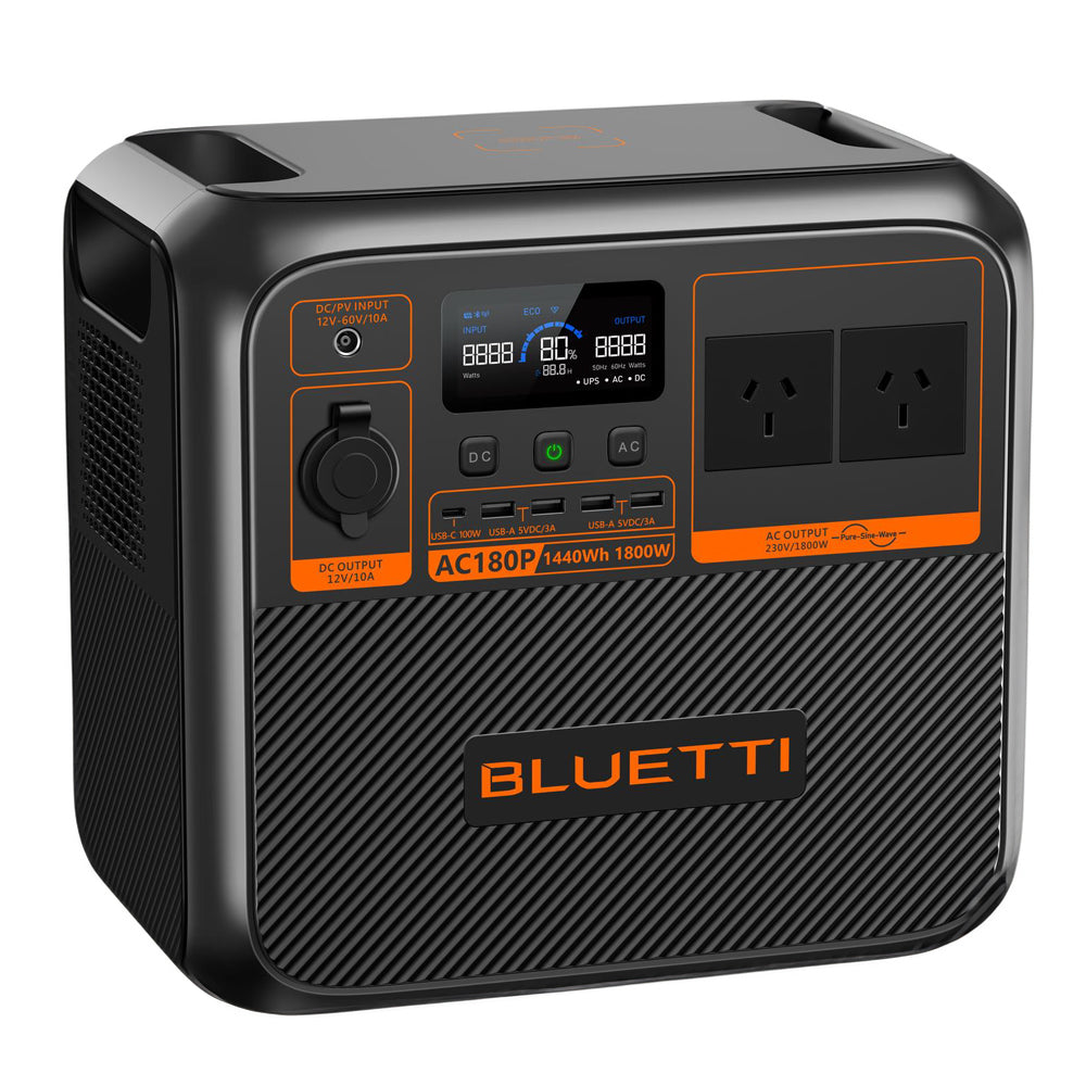 Bluetti Ac180p Home & Portable Power Station | 1800w (2700w Surge) 1440wh | Formula