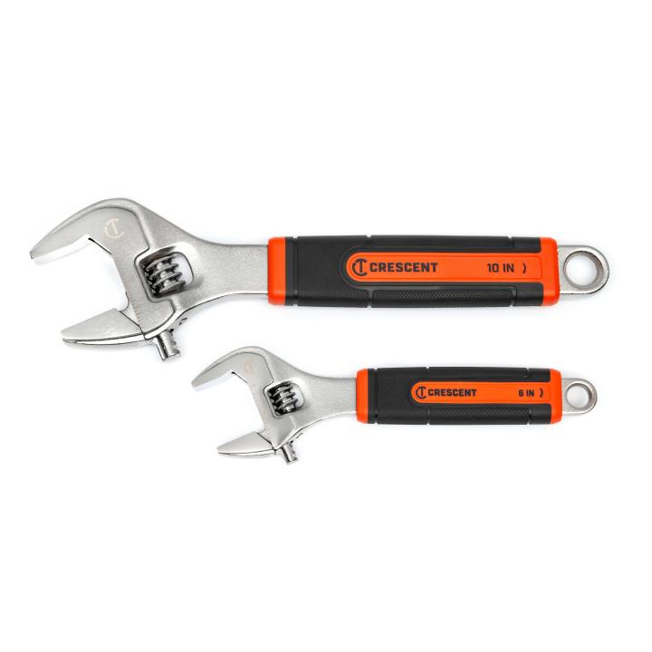 Crescent 2Pc 6in. & 10in. Quick-Fit-Jaw Adjustable Wrench Set | Accent Tools