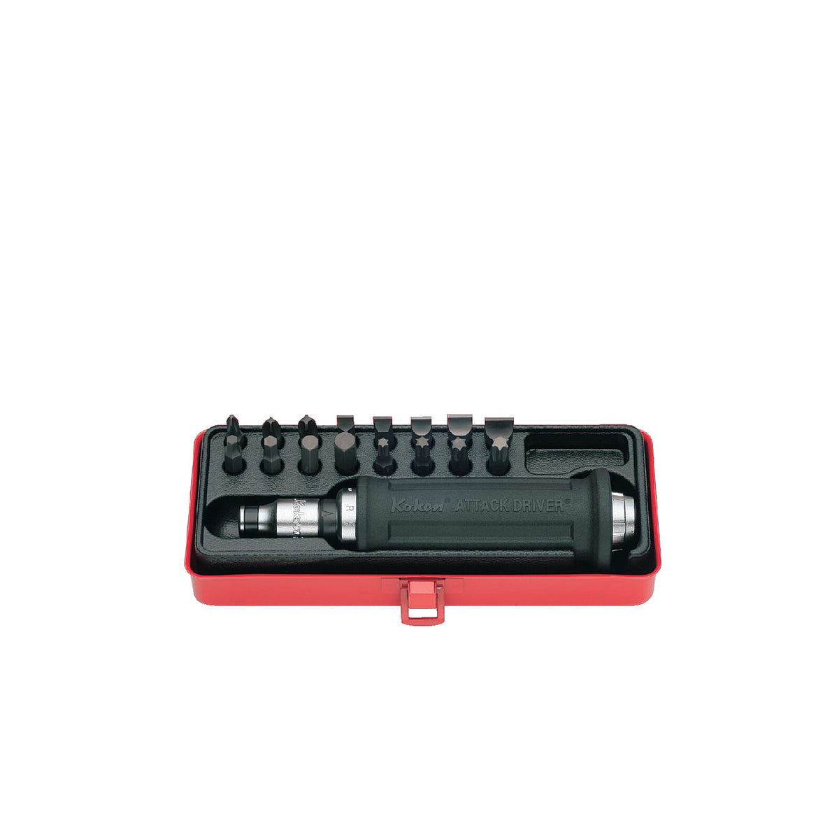 Koken AG112H Attack Driver Rubber Grip Handle 18pc Set 1/2"Dr | Hobeca
