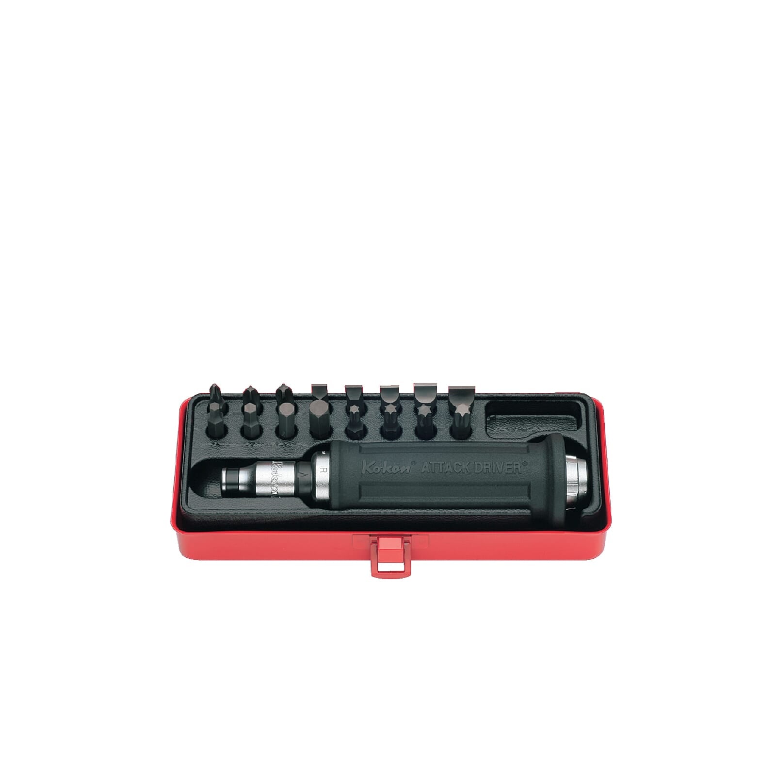 Koken AG112H Attack Driver Rubber Grip Handle 18pc Set 1/2"Dr | Hobeca