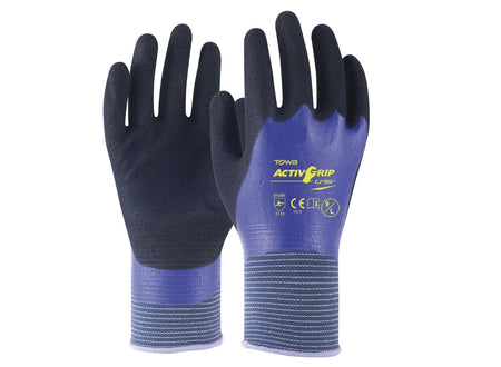 Towa Activgrip 569 Nitrile Double Full Dip Glove, Size Large | Esko