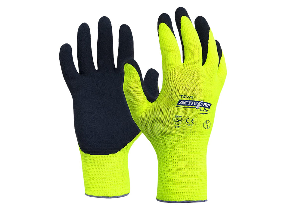 Towa Activgrip Lite Hi-Vis Glove, Size Large