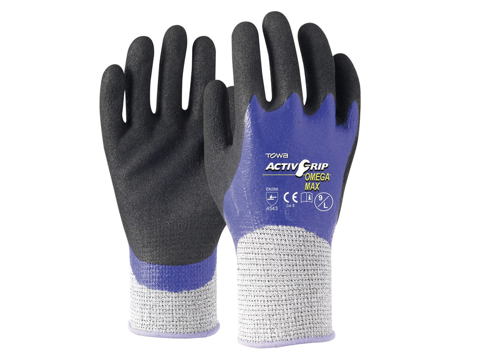Towa ActivGrip Omega Max Cut 5 Glove, Size Large