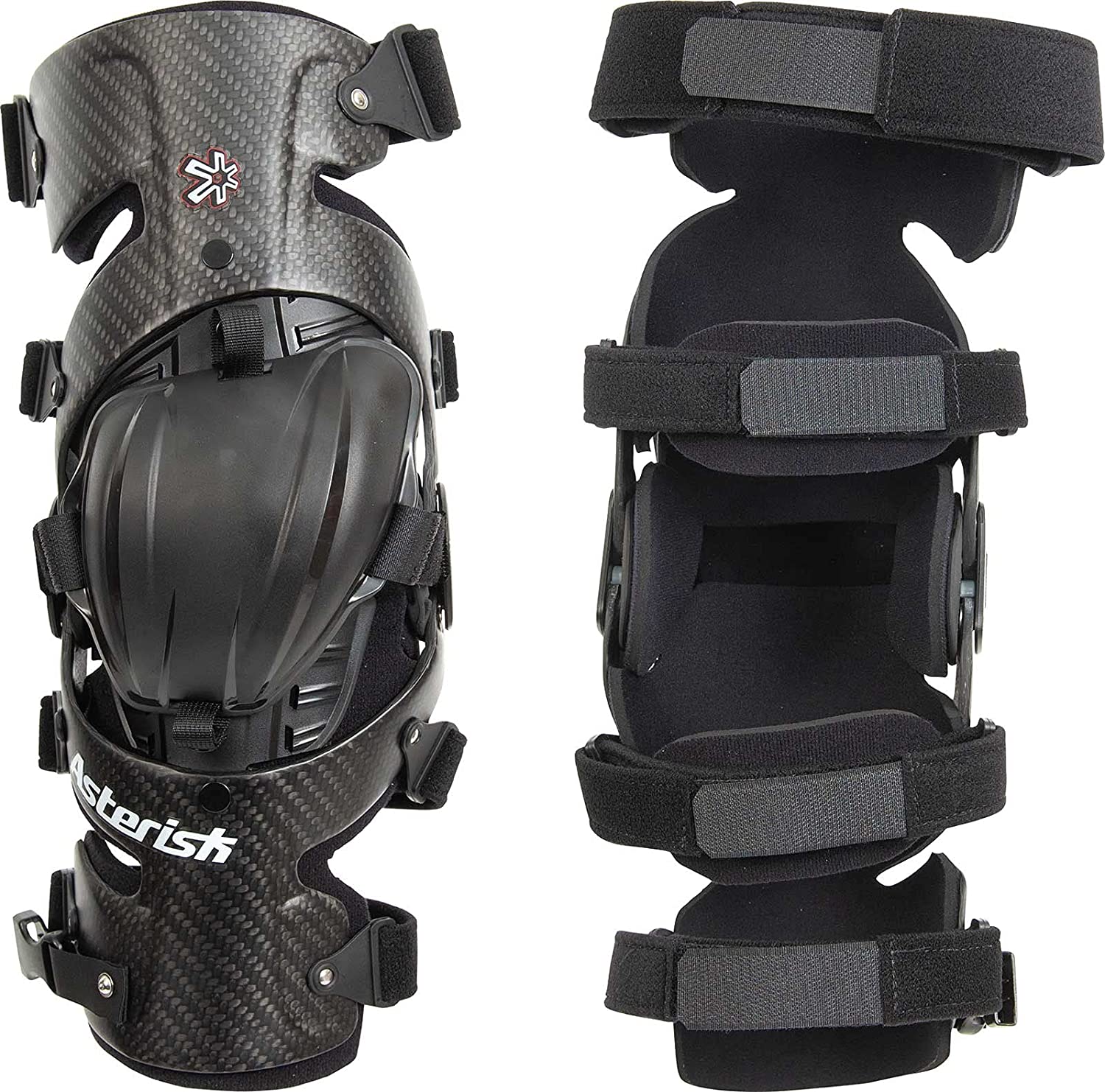Knee Brace Asterisk Carbon Cell Large Pair For Dirtbike Riders | Formula