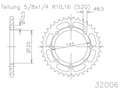 Sprocket Rear Psychic 38t Yamaha Jtr1857 Yfm350 Raptor 04-09 Yfz450 Yfz450r Yfm700 Raptor 06-20 | Formula