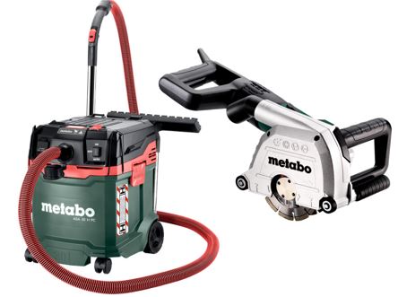 Metabo H Class 1200w Vacuum Cleaner & Wall Chaser Combo Kit