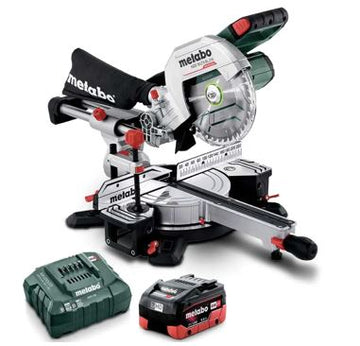 Metabo 18V brushless 254mm sliding compound mitre saw with battery and charger kit