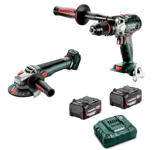 Metabo 18V 2Pc Brushless Hammer Drill & Angle Grinder Kit