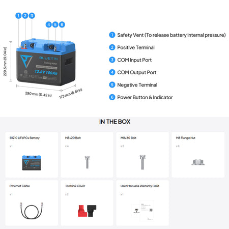 Bluetti 12v 100a Lithium Battery | Formula