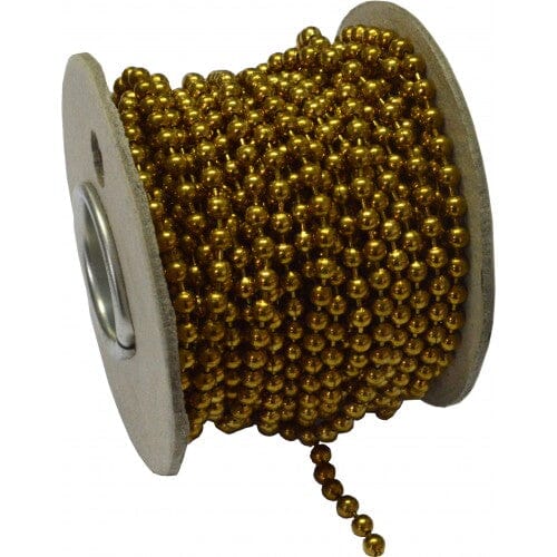 Hipkiss Ball Chain 10m Reel - Polished Brass #6 | Hobeca