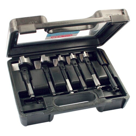 Rex-Plus Electricians Self Feed Wood Bit Set in Blow Mould Case 6pc 25, 29, 32, 44, 51mm & 140mm Extension – Rex-Plus