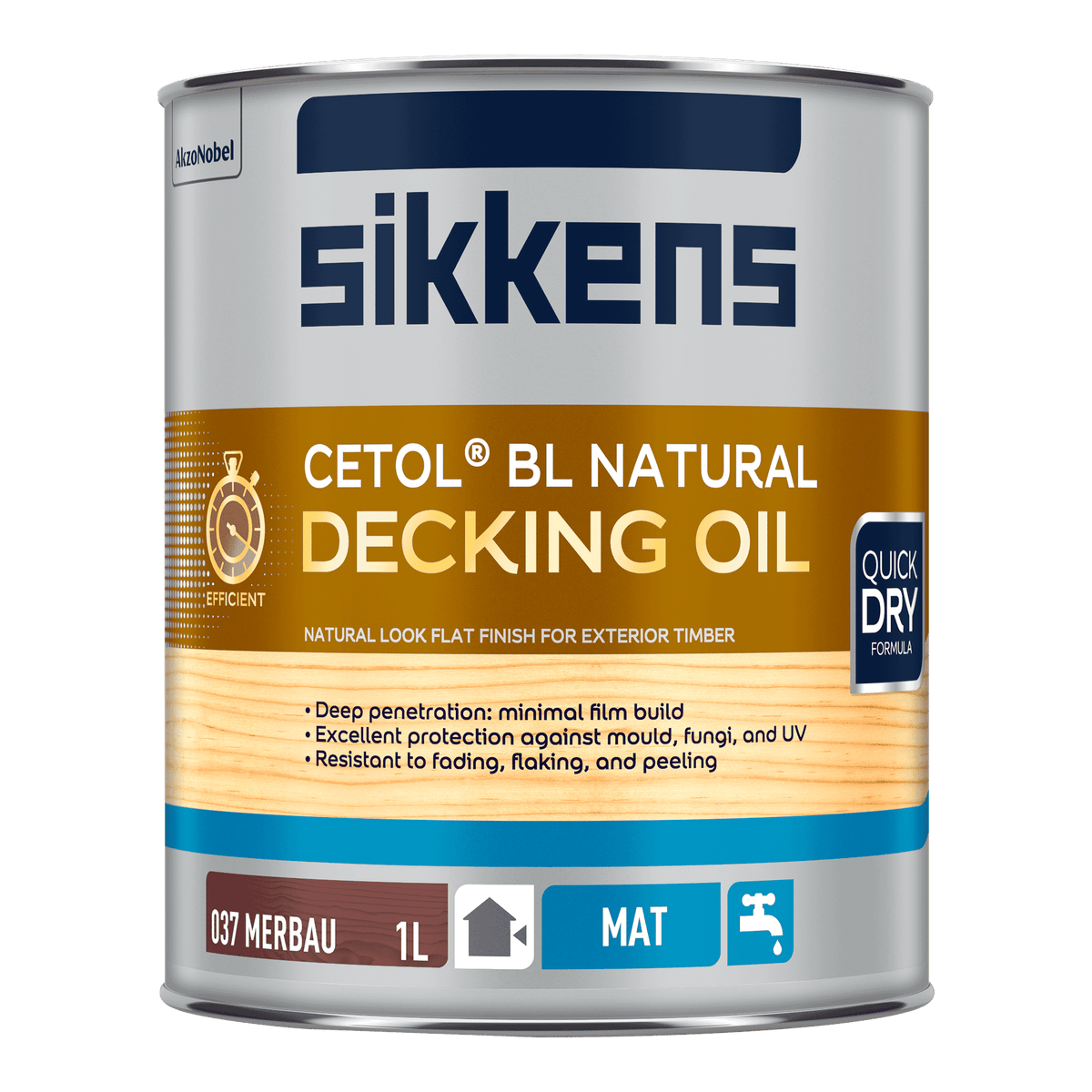 Sikkens BL Natural Decking Oil - Merbau 1L | Hobeca