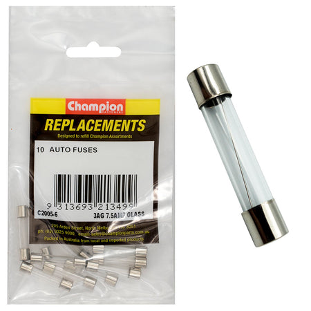 Champion 3Ag 7.5Amp Glass Fuse -10pk | ISL