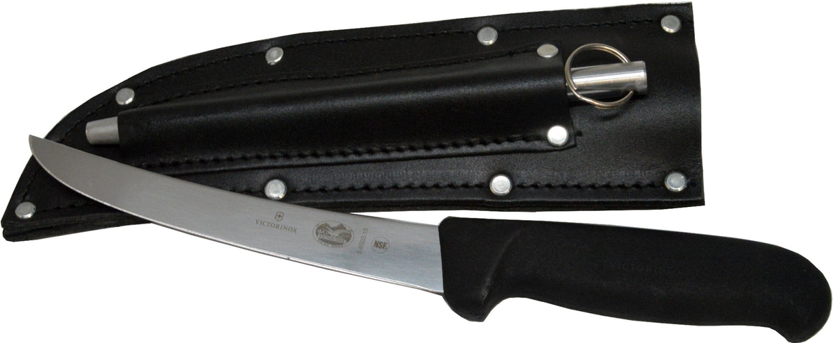 Victorinox Boning Set with Leather Sheath & Ring Steel | Hobeca