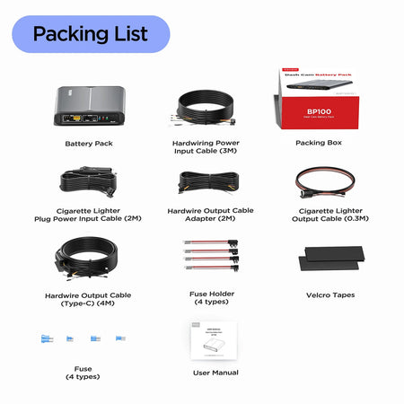 Viofo Parking Mode Battery Pack 7650Mah For All Dashcams (Except A119 V3)