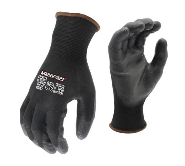 Breathable Woven Back Gloves With Pu Coated Palm X-Large Pair