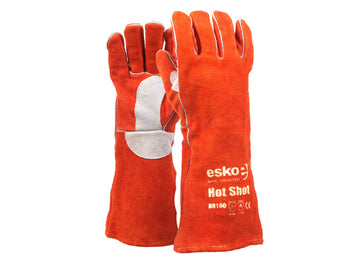 Esko RED HOT SHOT welder's glove, red leather with Kevlar stitching, 406mm length