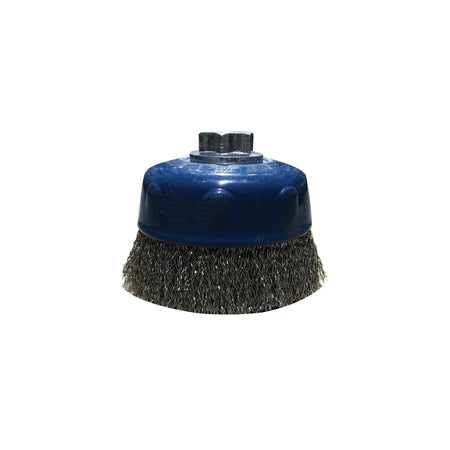 Jaz Cup Brush Crimped 125mm x 30mm x 0.3mm - M14 x 2 - Stainless Steel (BRUC-1250S) | Hobeca