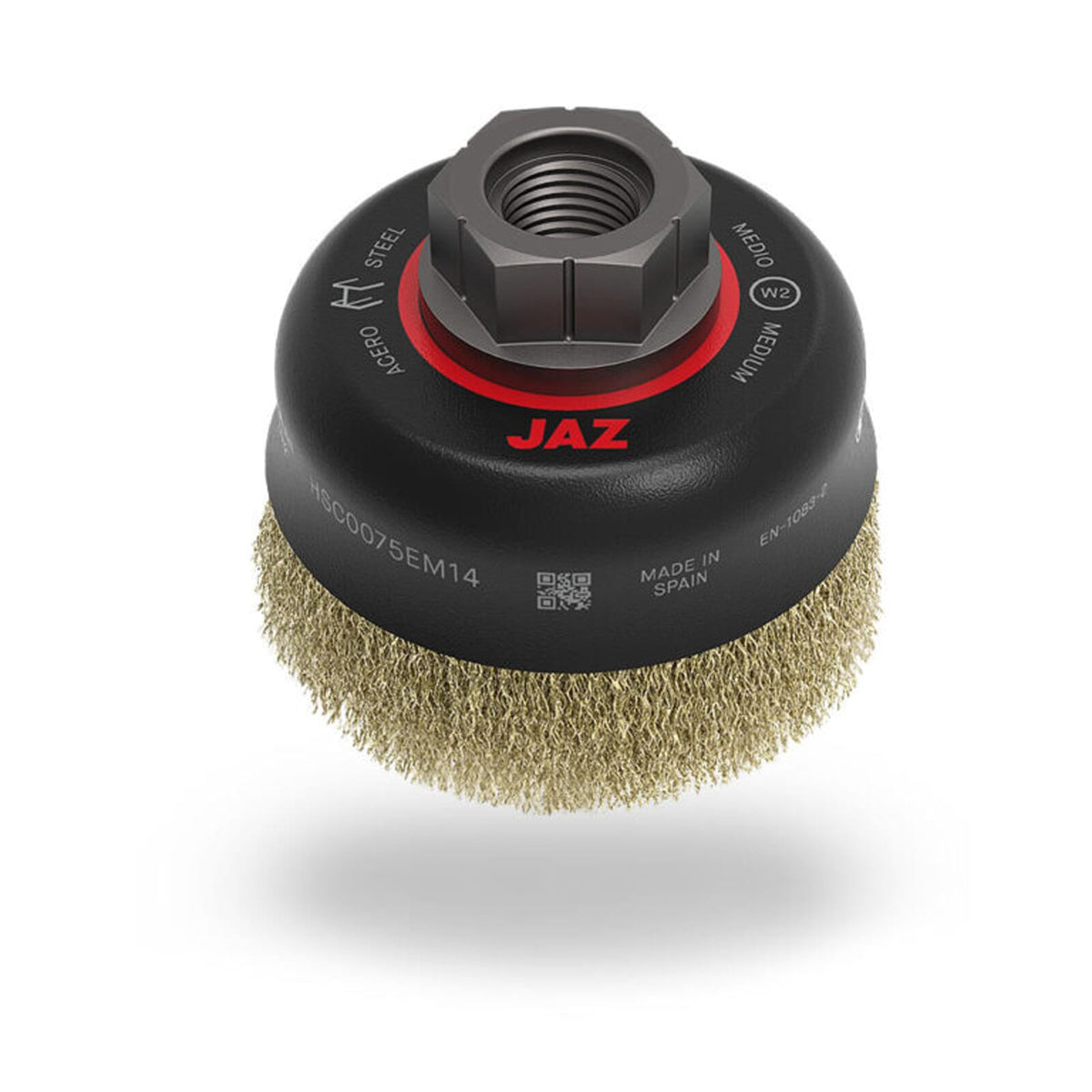 Jaz Cup Brush High Speed 75mm x 22mm - M14 x 2 - Laminated Wire (BRUH-075ml) | Hobeca