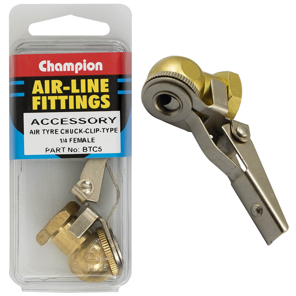 Champion Tyre Air Chuck-Clip Type-1/4in Female | ISL
