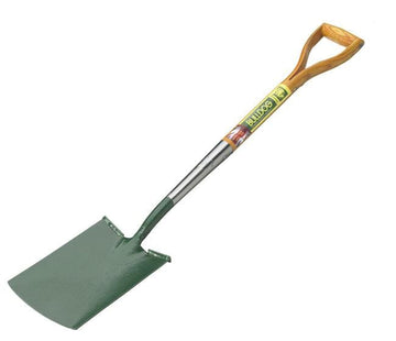 Bulldog Premier garden spade with ash wood handle and flat tread blade