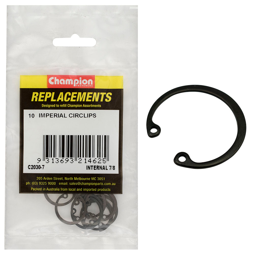 Champion 7/8in Imperial internal Circlip -10pk | ISL