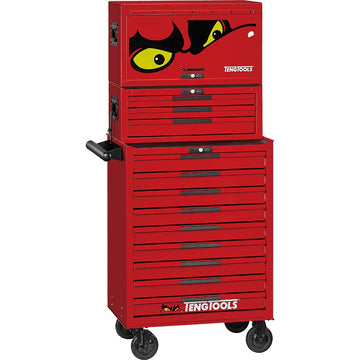 Teng Pro35 26in Stack Tool Storage 16 Drawers Red