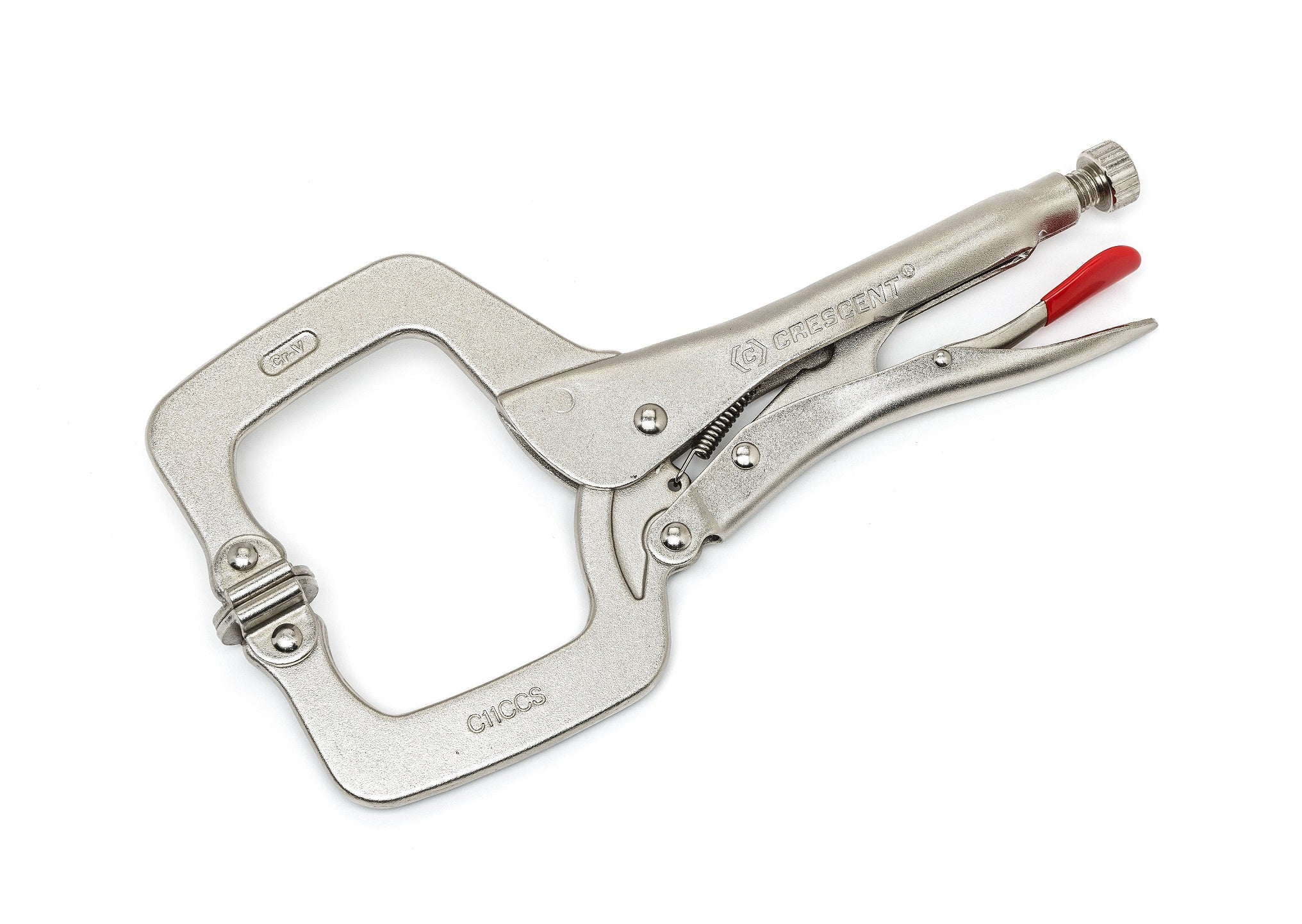 Crescent 11in. Locking C-Clamp w/ Swivel Pad Tips | Accent Tools