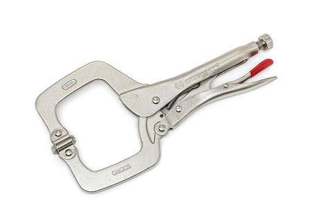 Crescent 11in. Locking C-Clamp w/ Swivel Pad Tips | Accent Tools