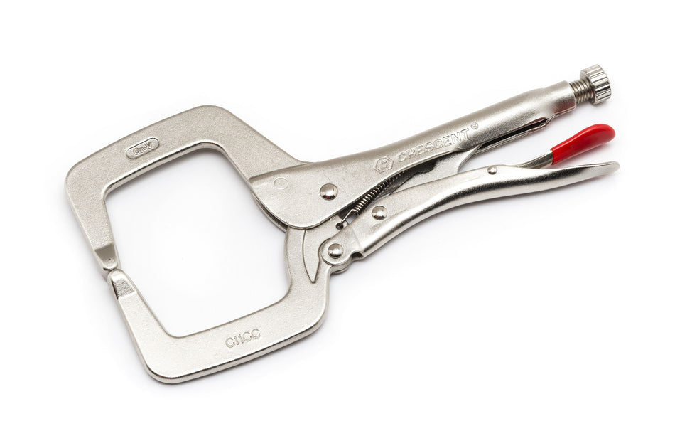 Crescent 11in. Locking C-Clamp w/ Regular Tips | Accent Tools