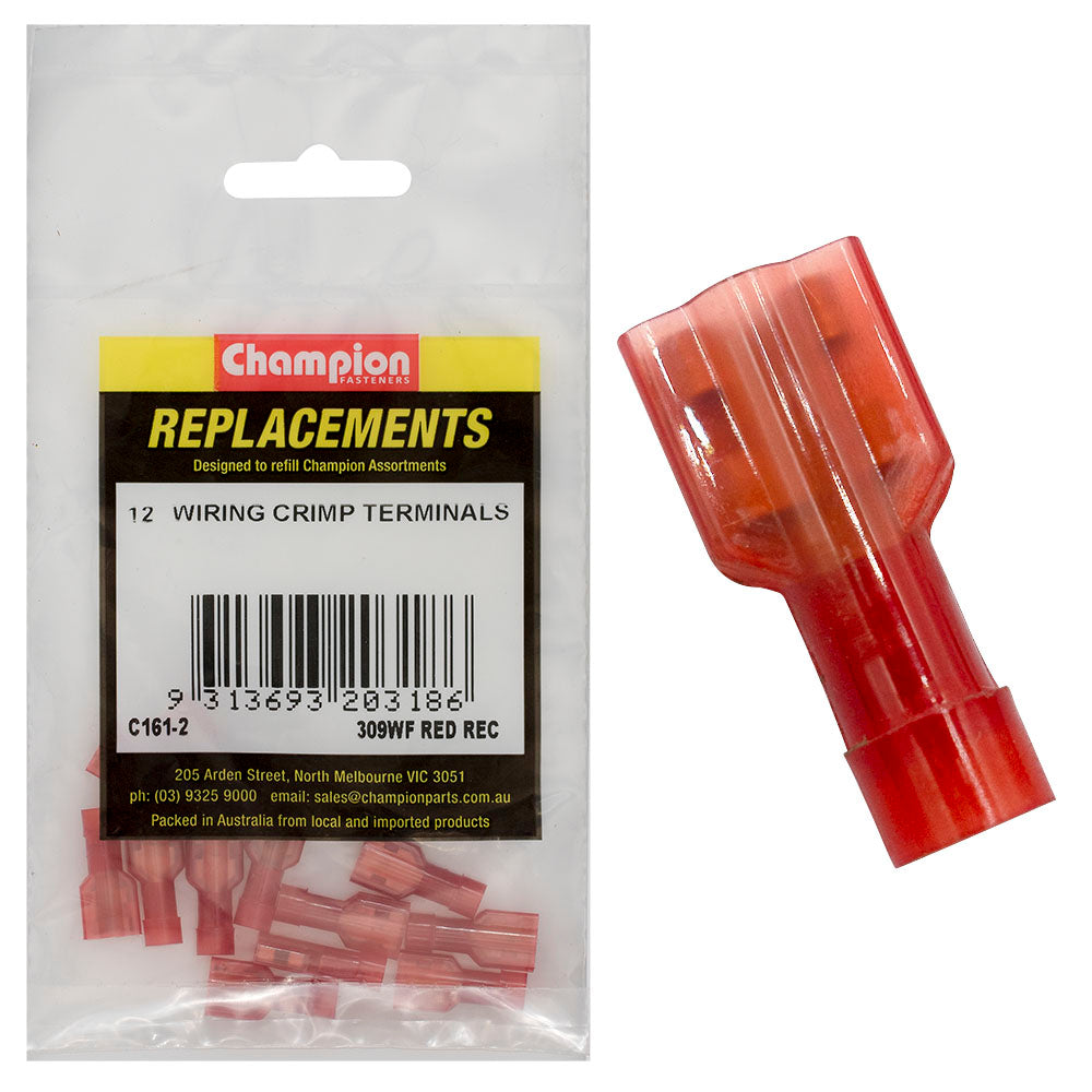 Champion Red Female insulated Push-On Spade Terminal - ISL_C161-2