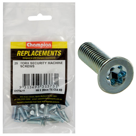 Champion Machine Screw -Csk -Tx -25pk - ISL_C1774-11