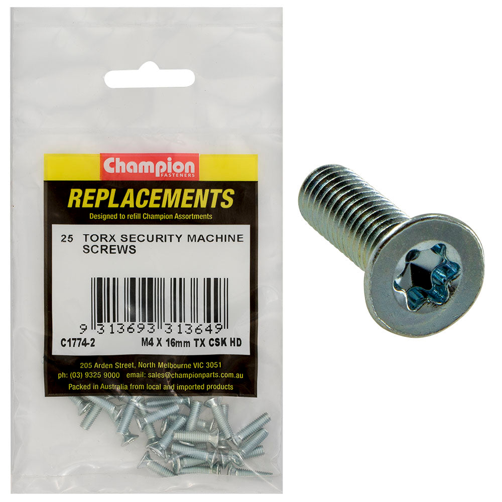 Champion Machine Screw -Csk -Tx -25pk - ISL_C1774-2