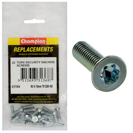 Champion Machine Screw -Csk -Tx -25pk - ISL_C1774-6