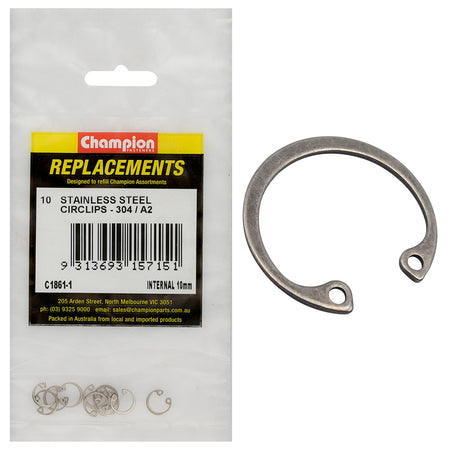 Champion Stainless internal Circlip 304/A2 -10pk - ISL_C1861-1