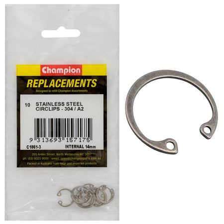 Champion Stainless internal Circlip 304/A2 -10pk - ISL_C1861-3