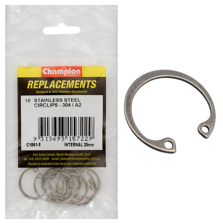 Champion Stainless internal Circlip 304/A2 -10pk - ISL_C1861-8