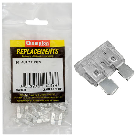 Champion AF 25Amp Standard Blade Fuse (Clear) - ISL_C2005-23