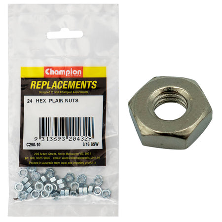 Champion BSW Hexagon Nut (Zn) -24pk - ISL_C290-10
