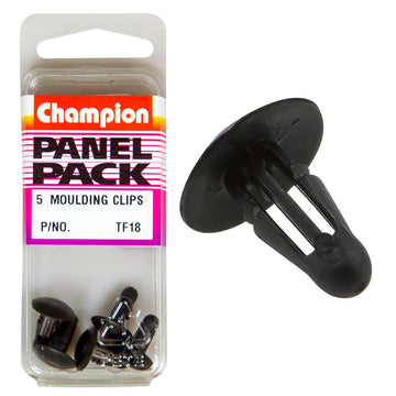 Champion black moulding clip 13mm length 5 pack