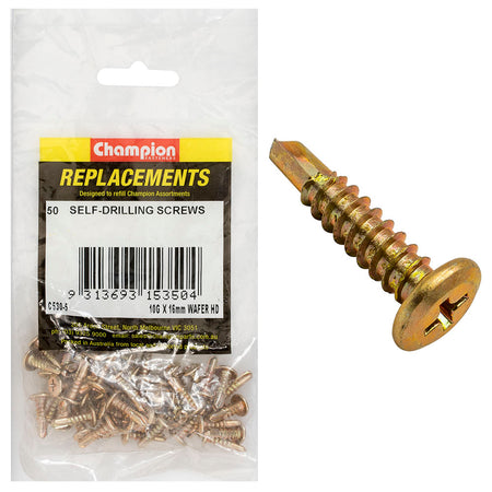 Champion 10G Wafer Head S/Drilling Screw Ph -50pk - ISL_C530-5