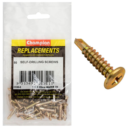 Champion 10G Wafer Head S/Drilling Screw Ph -50pk - ISL_C530-6