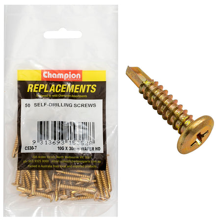 Champion 10G Wafer Head S/Drilling Screw Ph -50pk - ISL_C530-7
