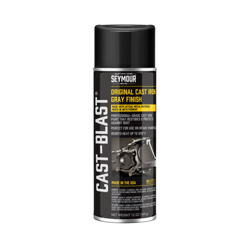 Seymour Aerosol Cast-Blast cast iron grey finish paint can