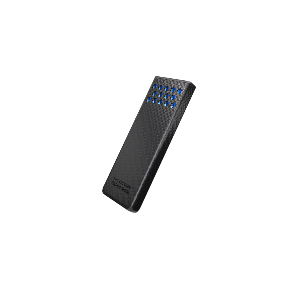 Nitecore 10,000Mah Power Bank Blue Ultra Lightweight Carbon Fiber Energy Brick