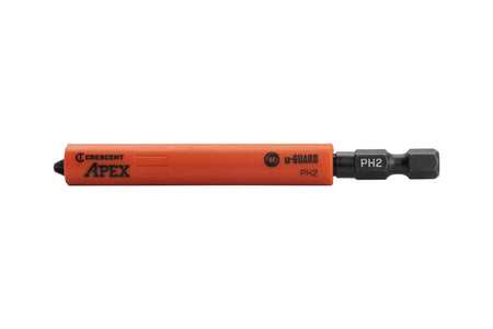 Crescent 2Pc #2 x 3-1/2 Phillips u-GUARD Covered Impact Power Bit | Accent Tools