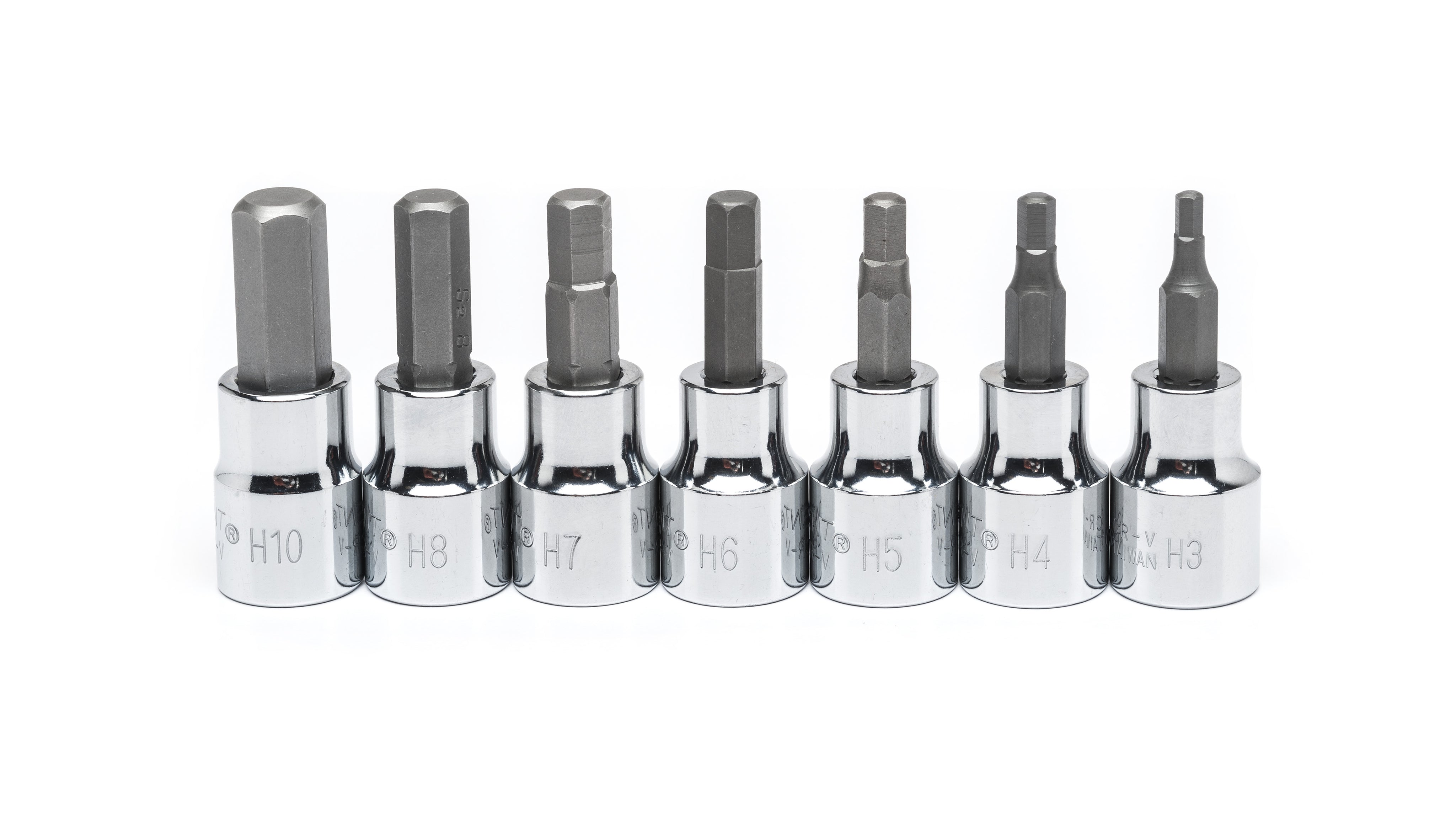 Crescent 7 piece, Hex Bit Socket Set, Metric, 3/8 Drive | Accent Tools